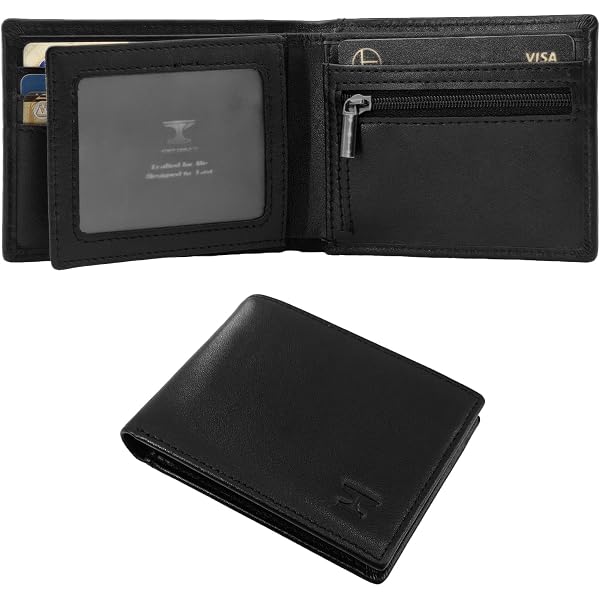 Amazon.com: POKOFO RFID Blocking Genuine Leather Bifold Wallet for
